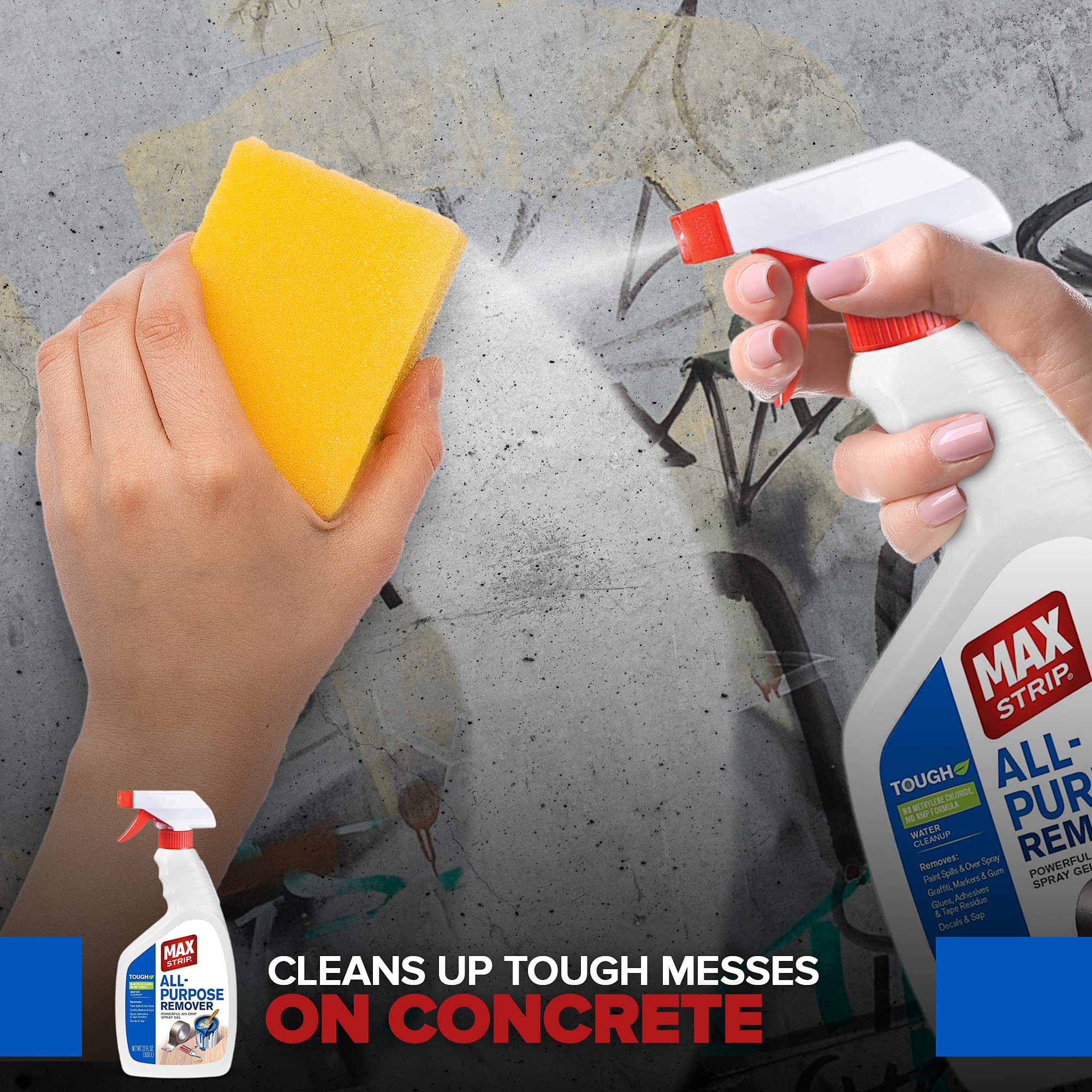 Max Strip graffiti remover on metal delivers cleaner surfaces with minimal odor