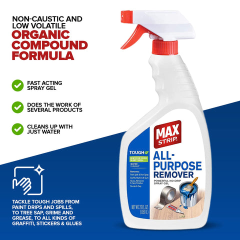 Max Strip no-drip spray gel applied to brick shows fast, easy surface cleanup