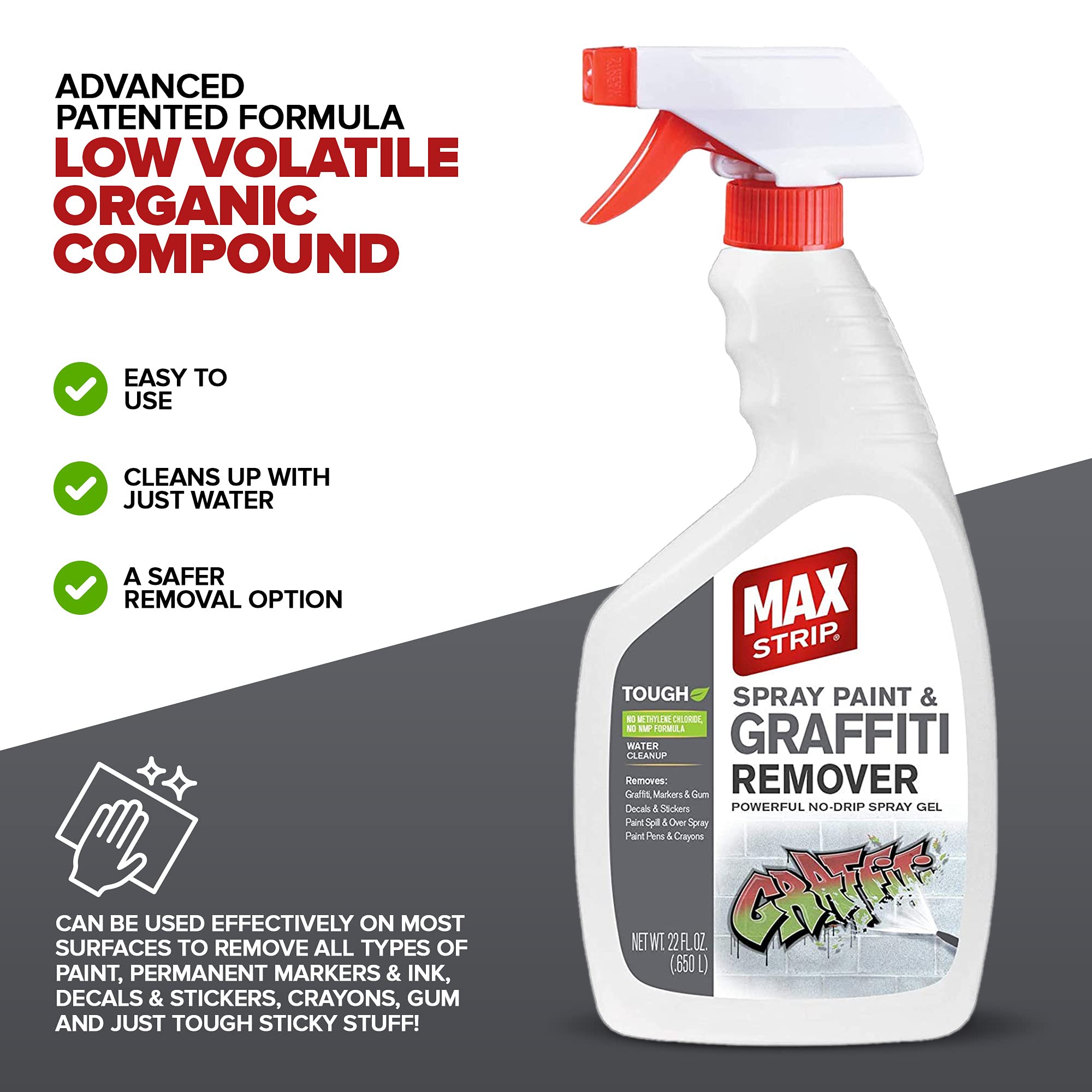Max Strip paint spills and overspray cleanup on concrete surfaces