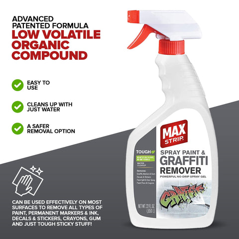 Max Strip paint spills and overspray cleanup on concrete surfaces