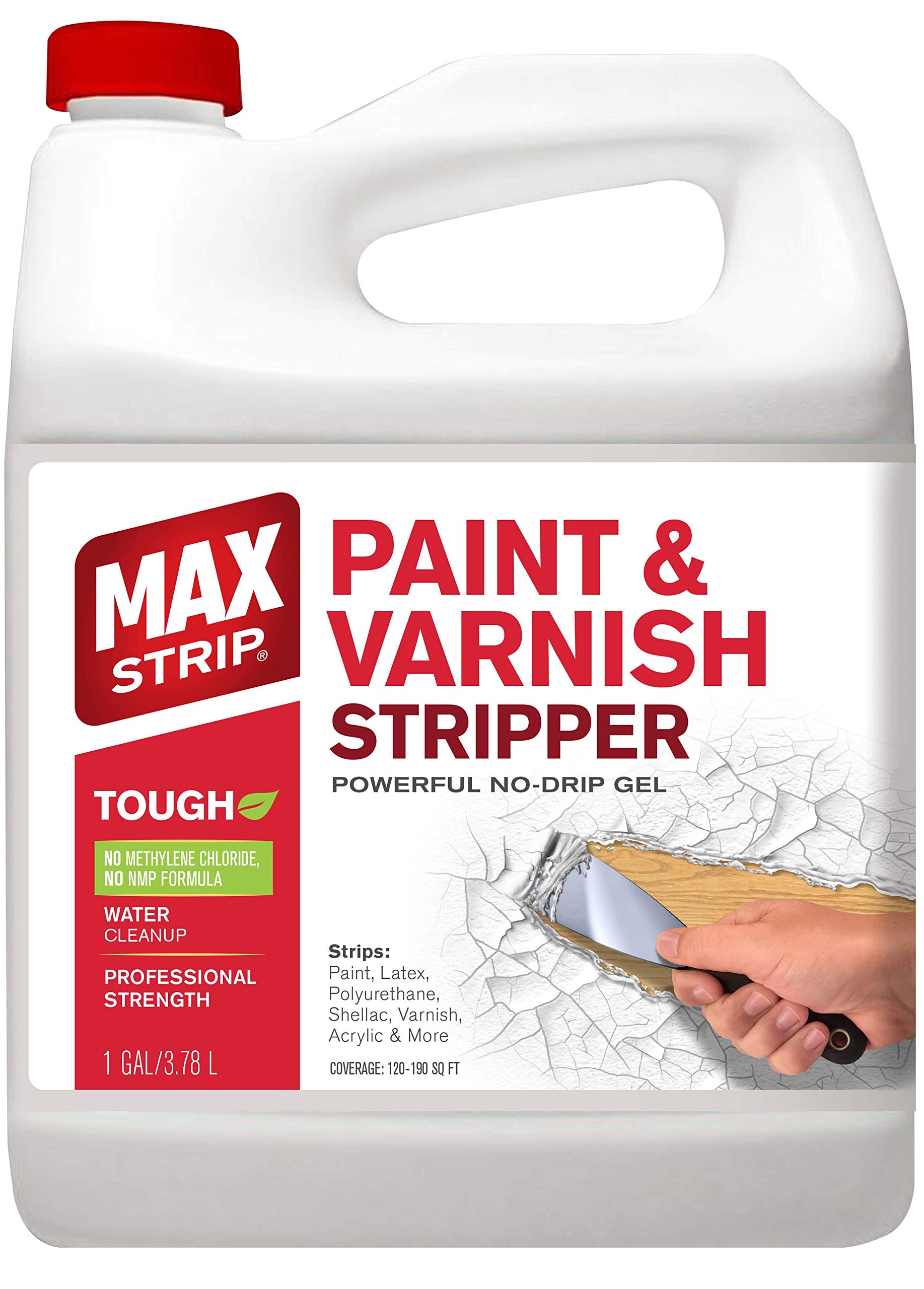 Max Strip professional-strength paint stripper bottle ready for DIY projects.