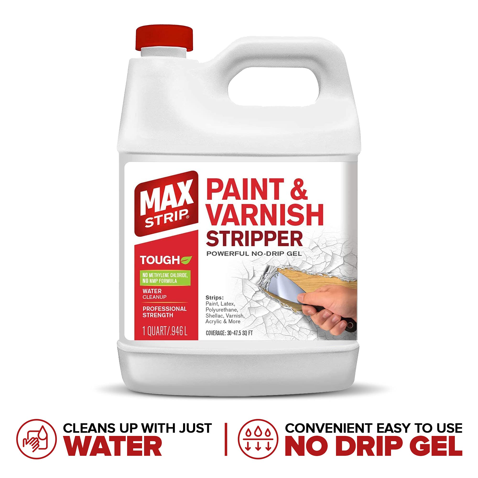 Max Strip scraping action depicts lifted paint after the dwell time