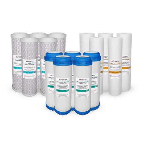 Max Water replacement filter set packaging for easy ordering and setup.