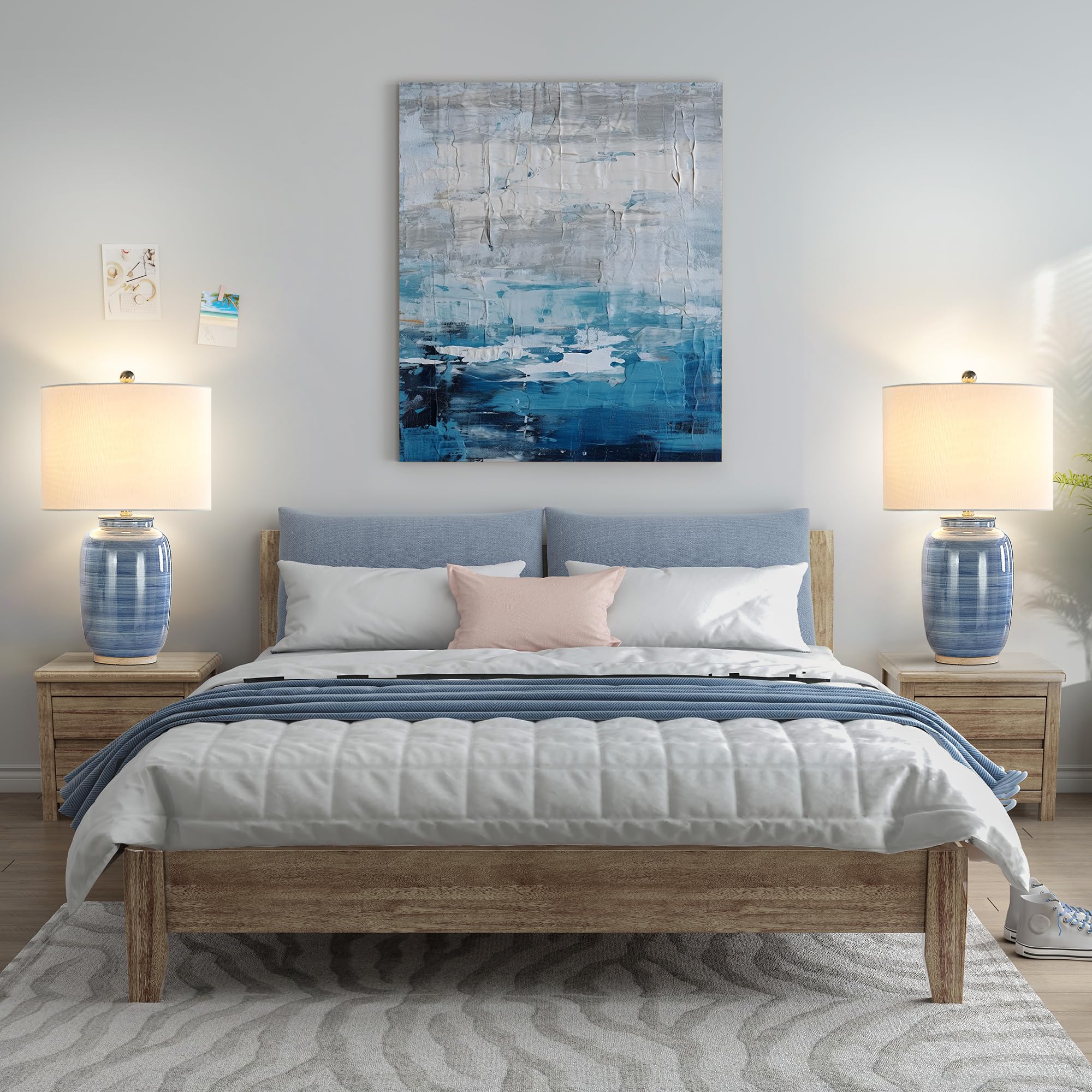 Maxax ETL-listed blue table lamp ensures safe home use
