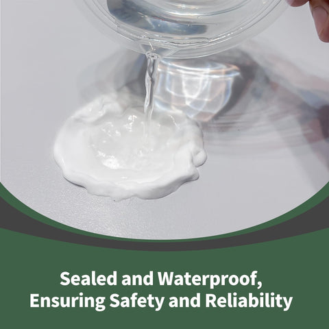 MaxBlaster water-resistant sealant forms durable waterproof seal.