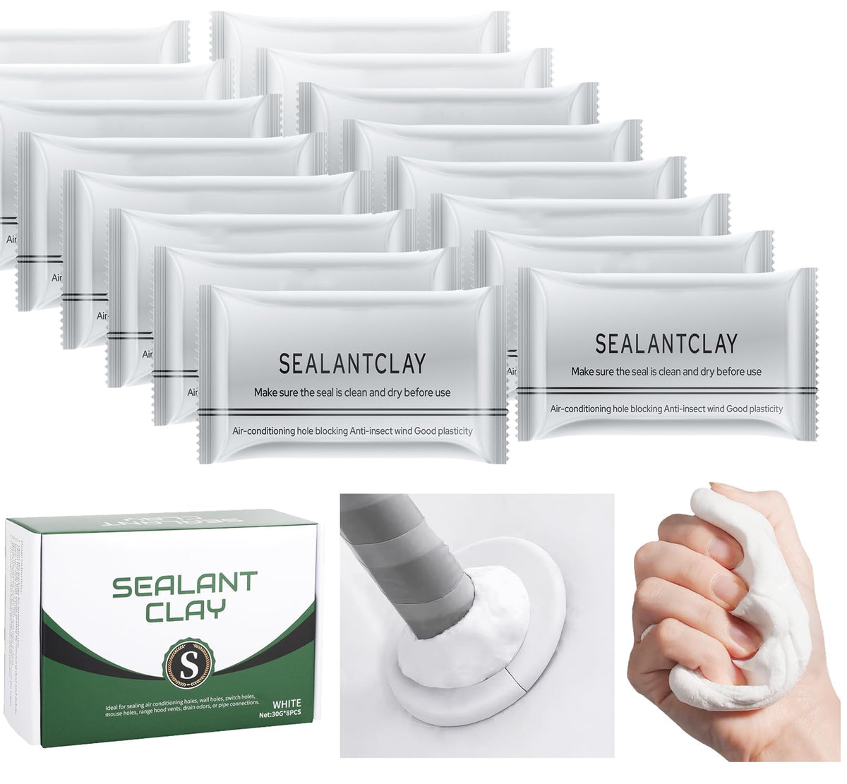 MaxBlaster waterproof sealant mastic 16-pack packaging for quick home repairs.