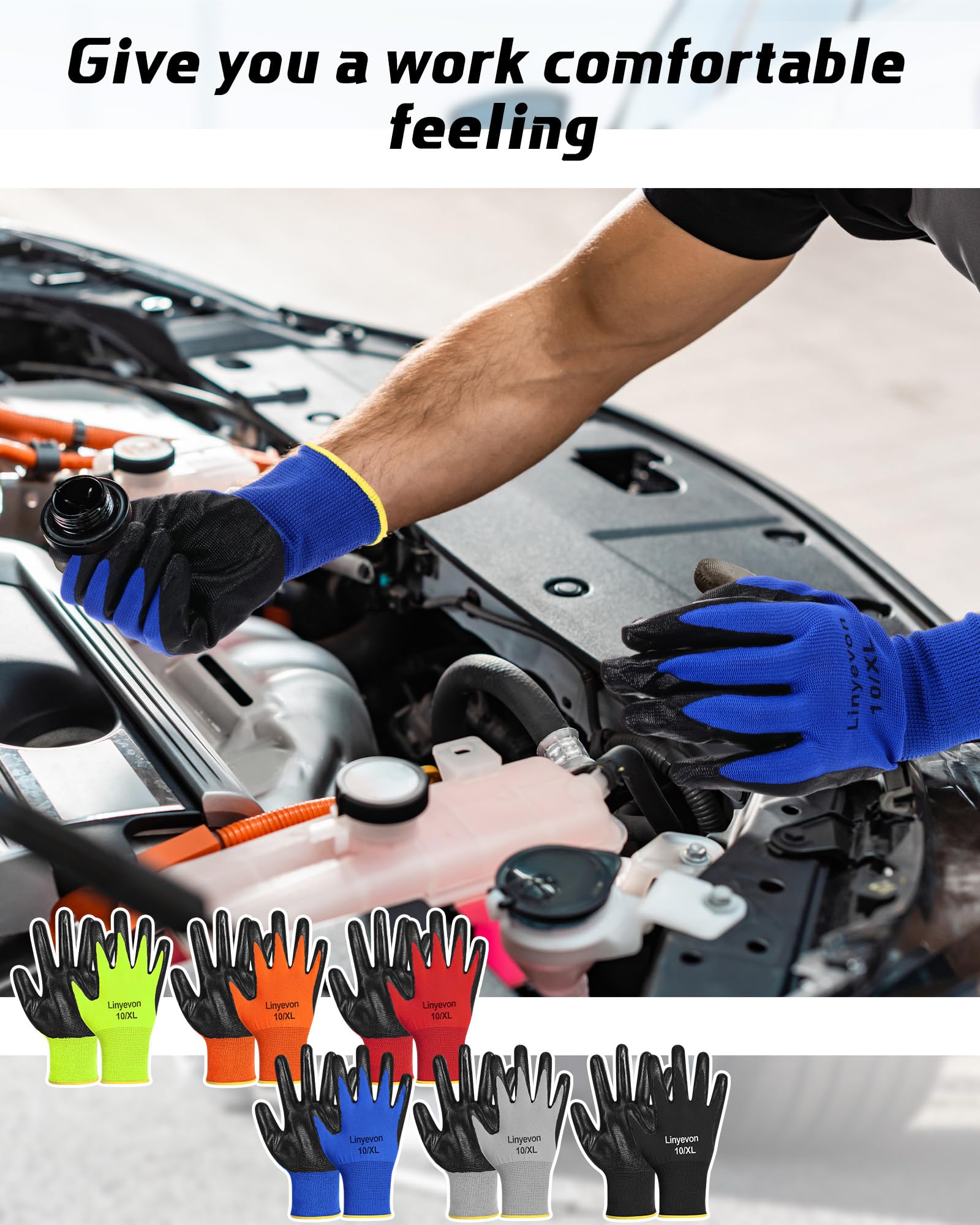 Maxcheck rubber coated gloves grip texture in action during work tasks