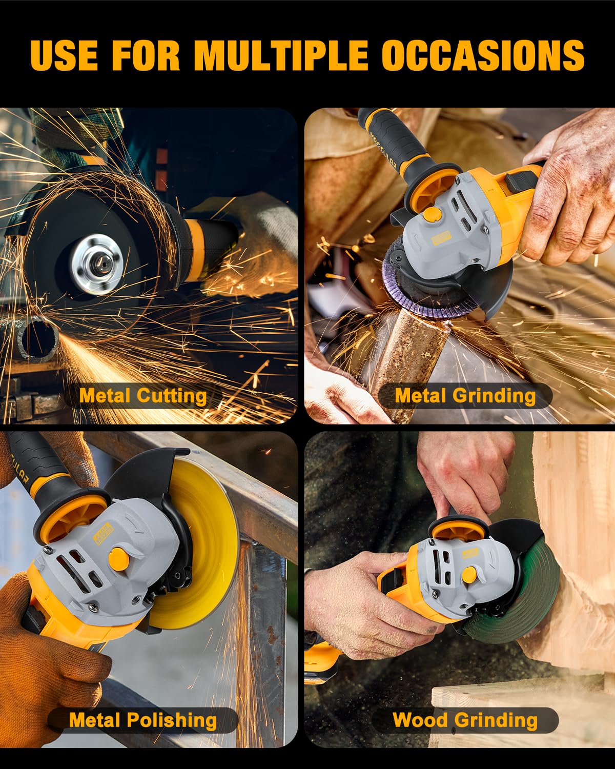 Maxcular wheel guard protecting you from sparks and debris