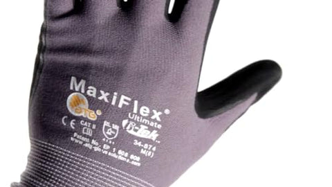 Machine washable MaxiFlex 34-874 gloves for easy reuse.