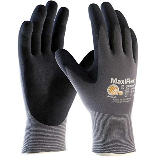 MaxiFlex 34-874 Ultimate gloves side view highlights snug fit for reduced fatigue