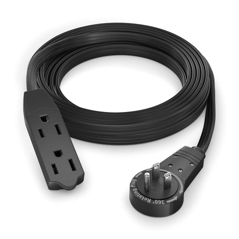 Maximm 360 rotating plug enables flexible positioning behind furniture.