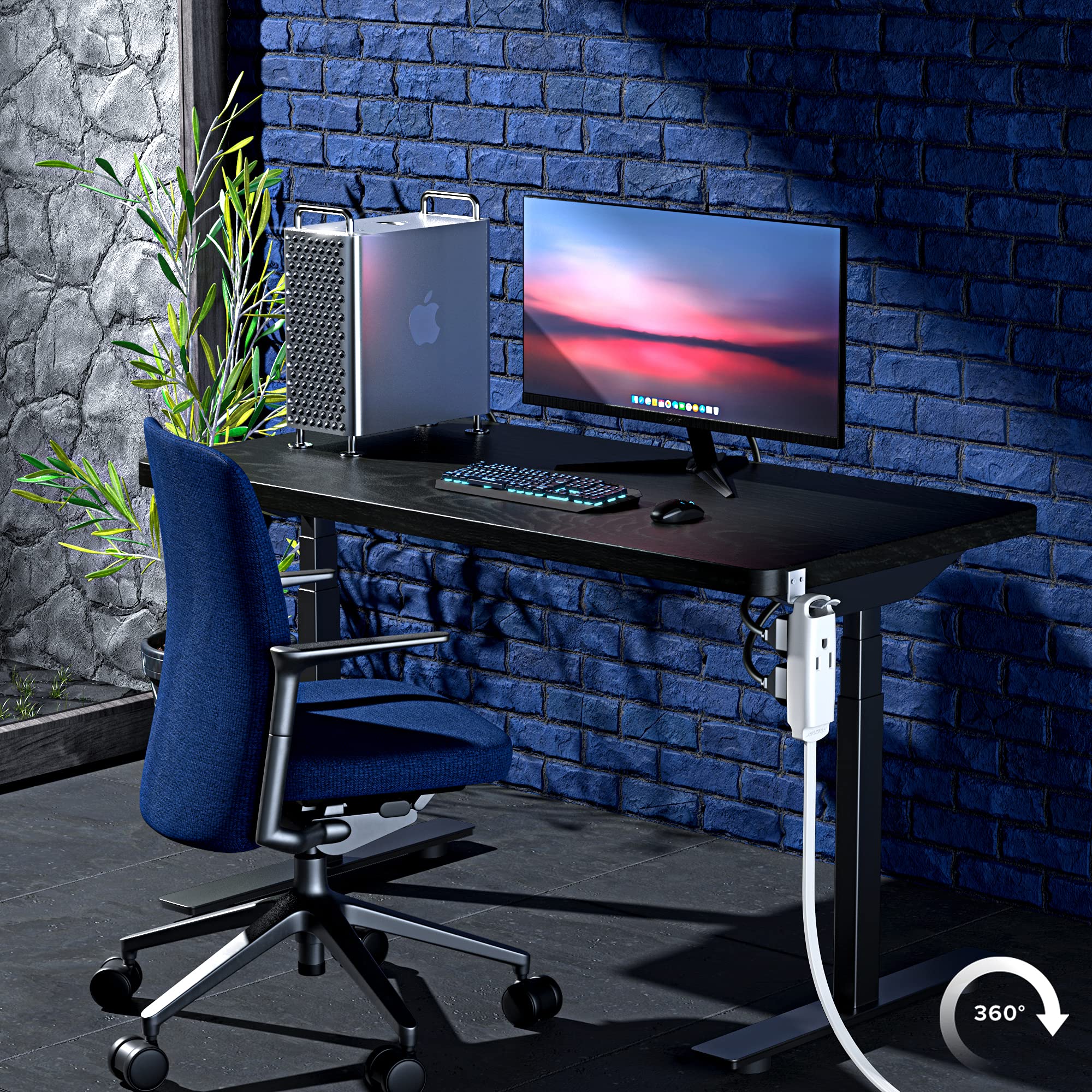 Maximm 6-foot extension cord extended for flexible reach in a room.