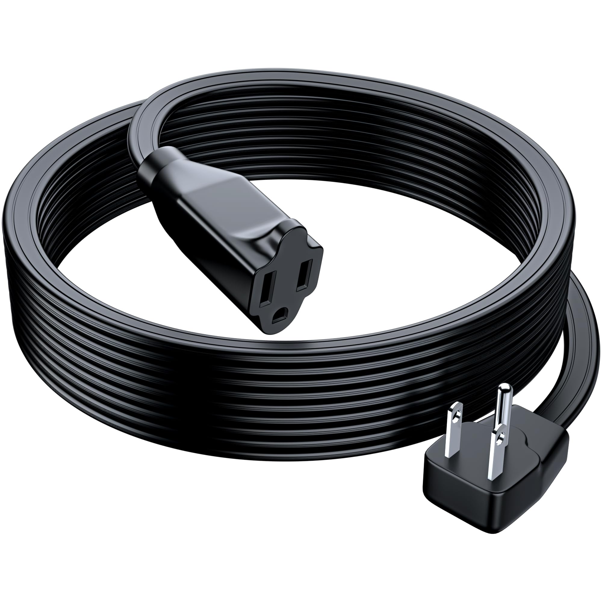 Maximm extension cord with flat plug for 20 ft reach, conceal cords behind furniture