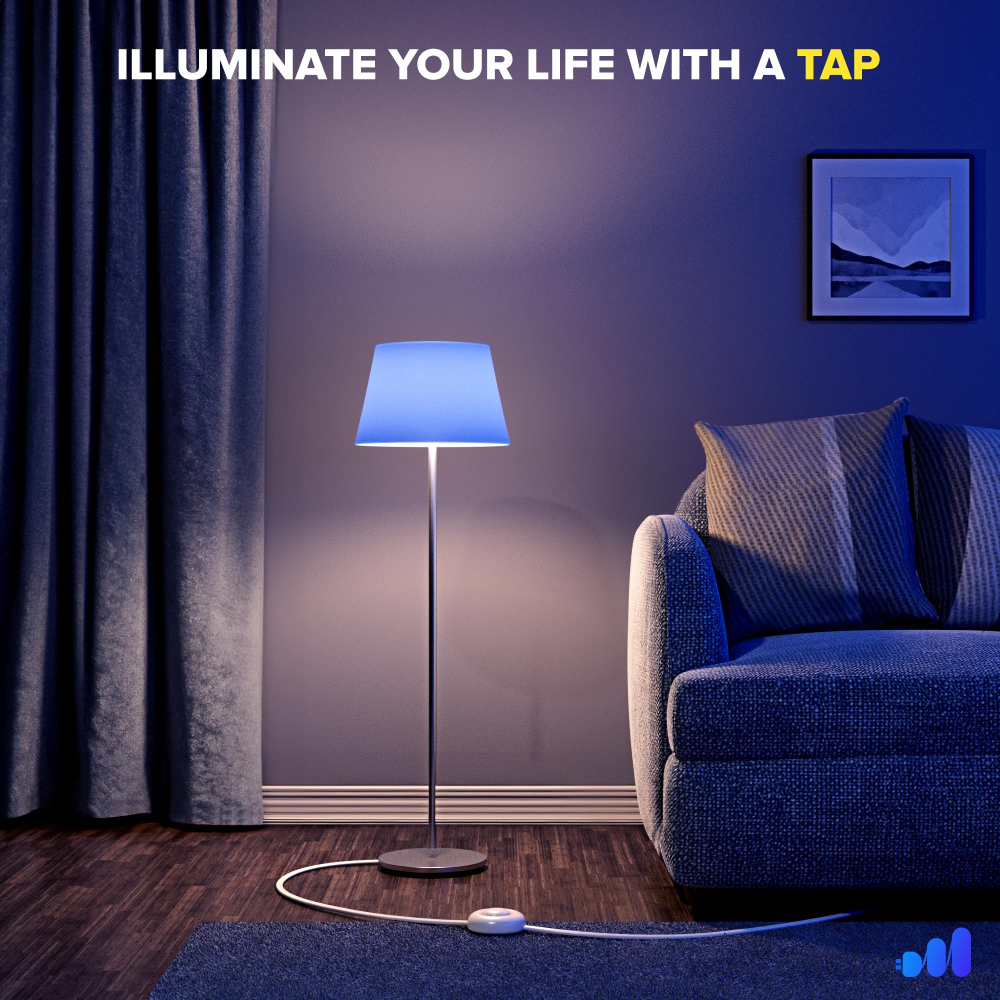 Maximm extension cord with on/off switch for quick power control.