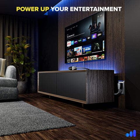 Maximm slim flat-wire cord runs neatly under desks and carpets.