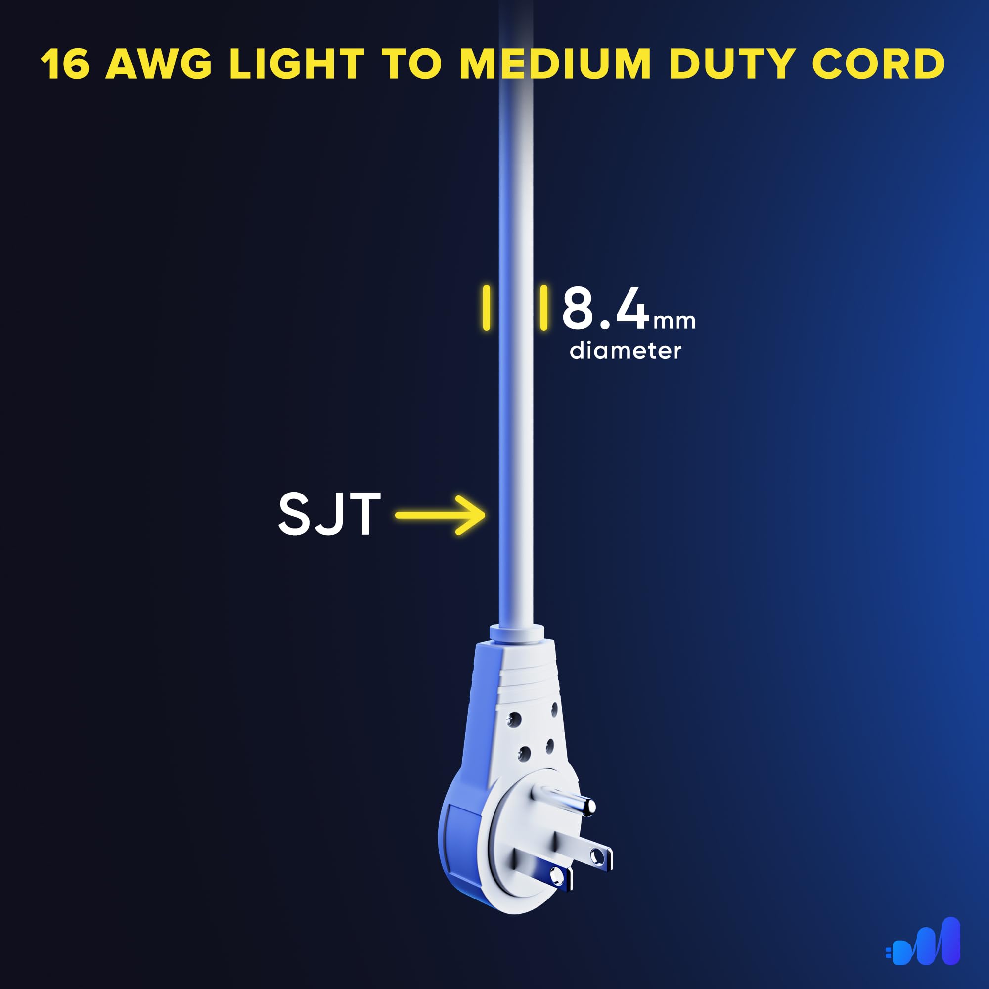 Maximm UL certified extension cord for indoor reliability.