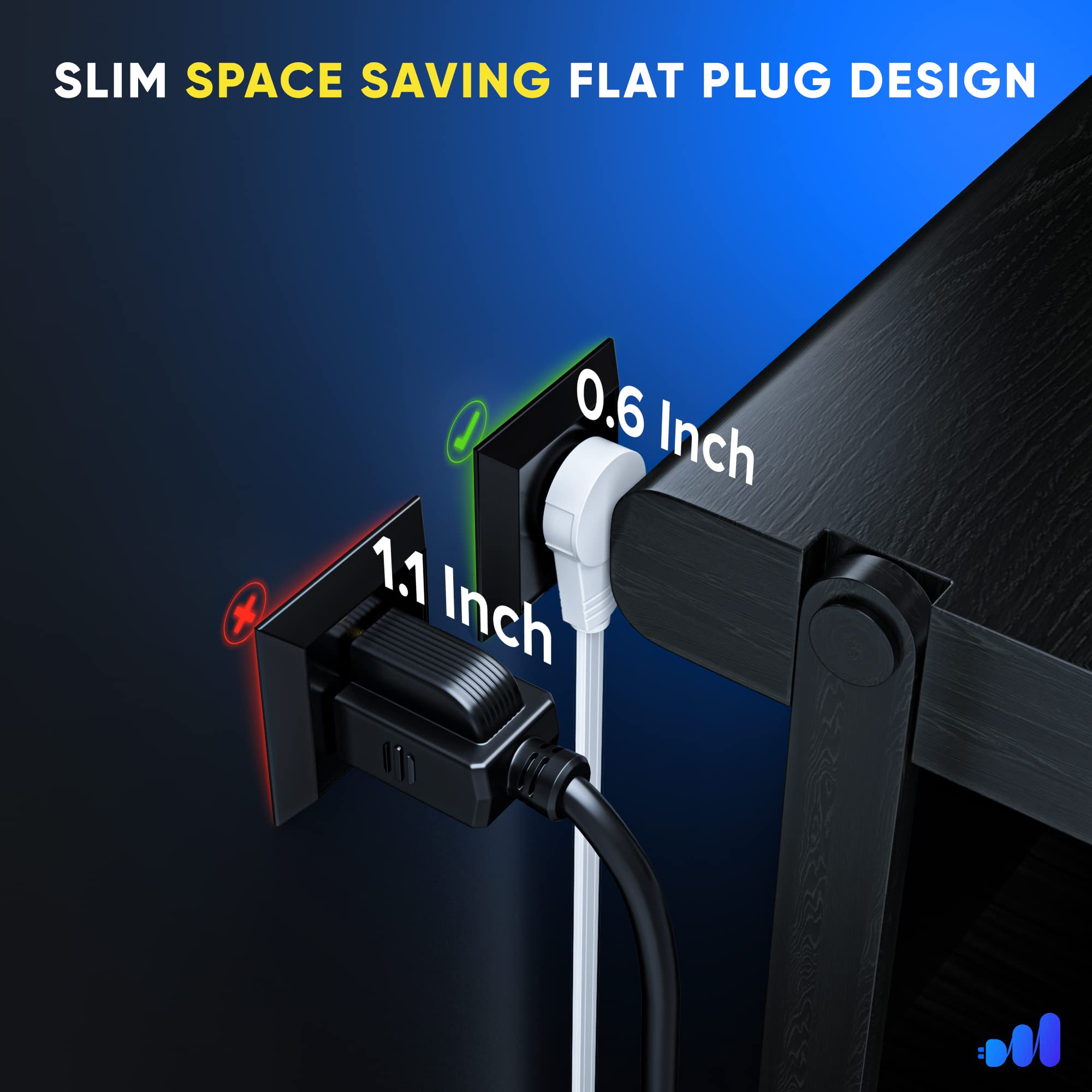 Maximm low-profile flat-extension blends with decor under desks
