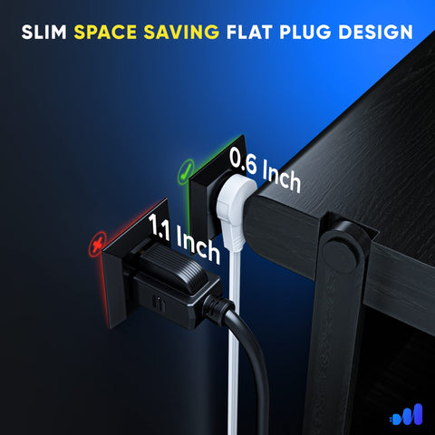 Maximm low-profile flat-extension blends with decor under desks