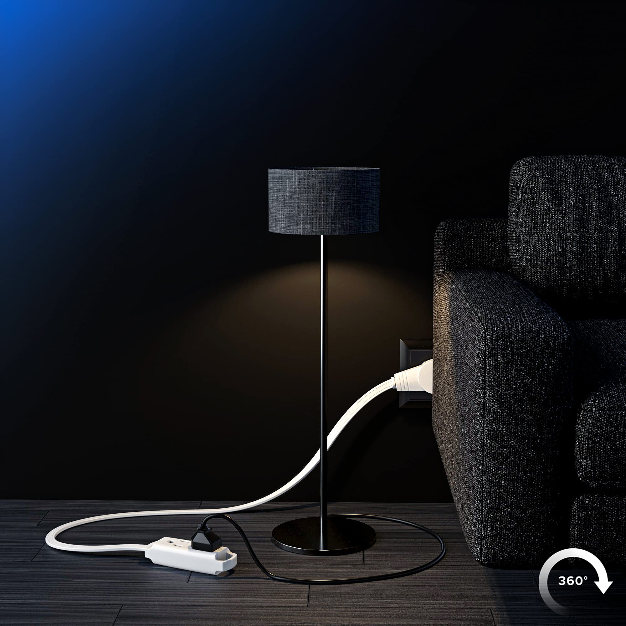 Maximm three outlets ready to power multiple devices simultaneously.
