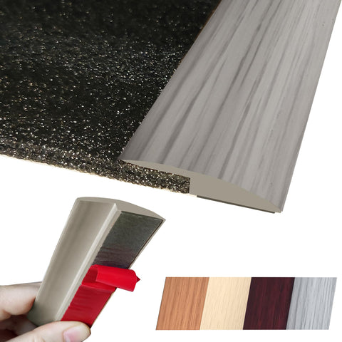 Maxiroc floor transition in Gray Forest creates a tidy, seamless edge between surfaces.
