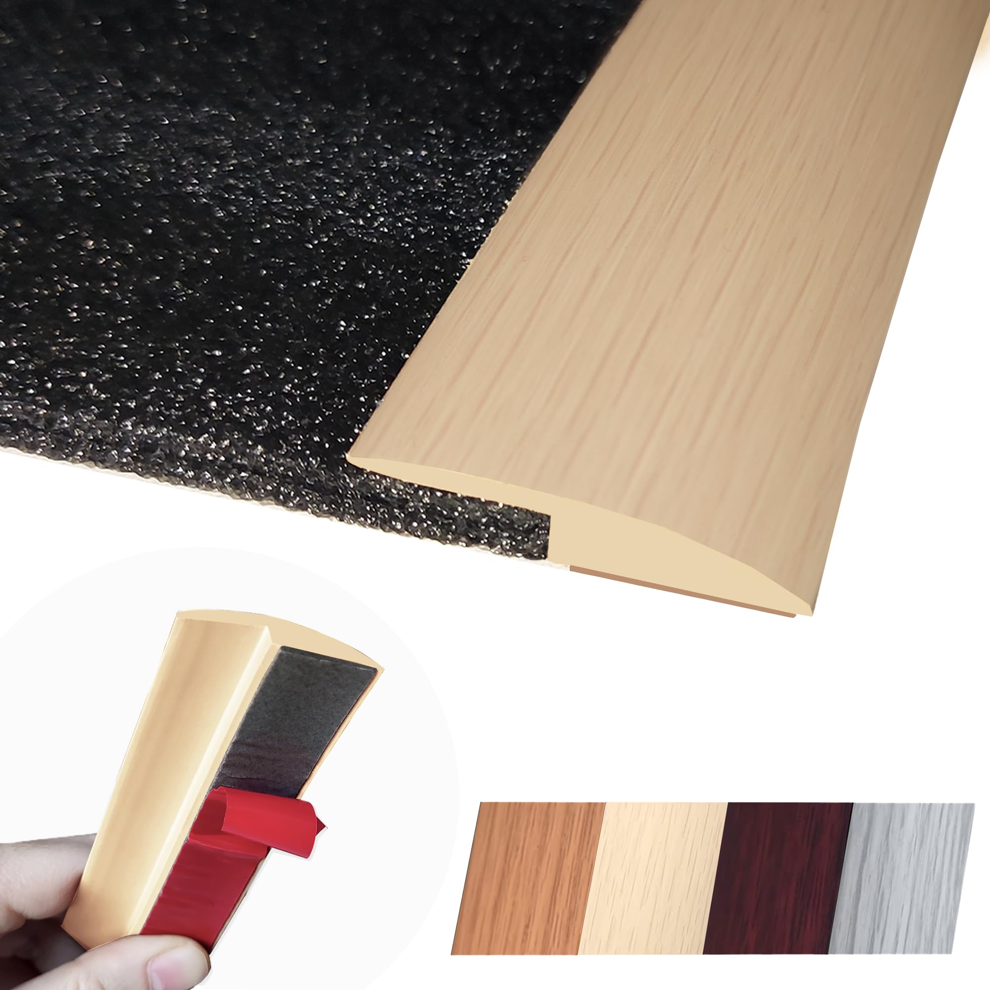 Maxiroc floor transition strip showing adhesive technology for seamless joins