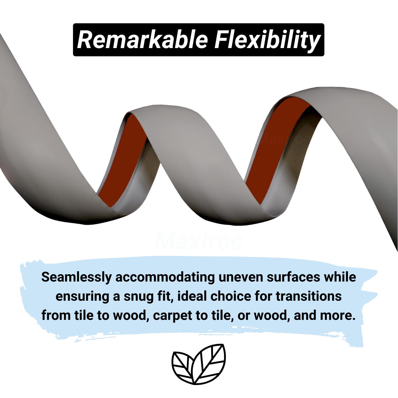 Maxiroc tile-to-carpet application shows a smooth seam and even walking surface.