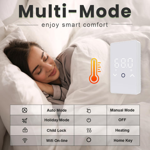 MAXKOSKO energy usage insights via the Smart Life app help optimize heating.