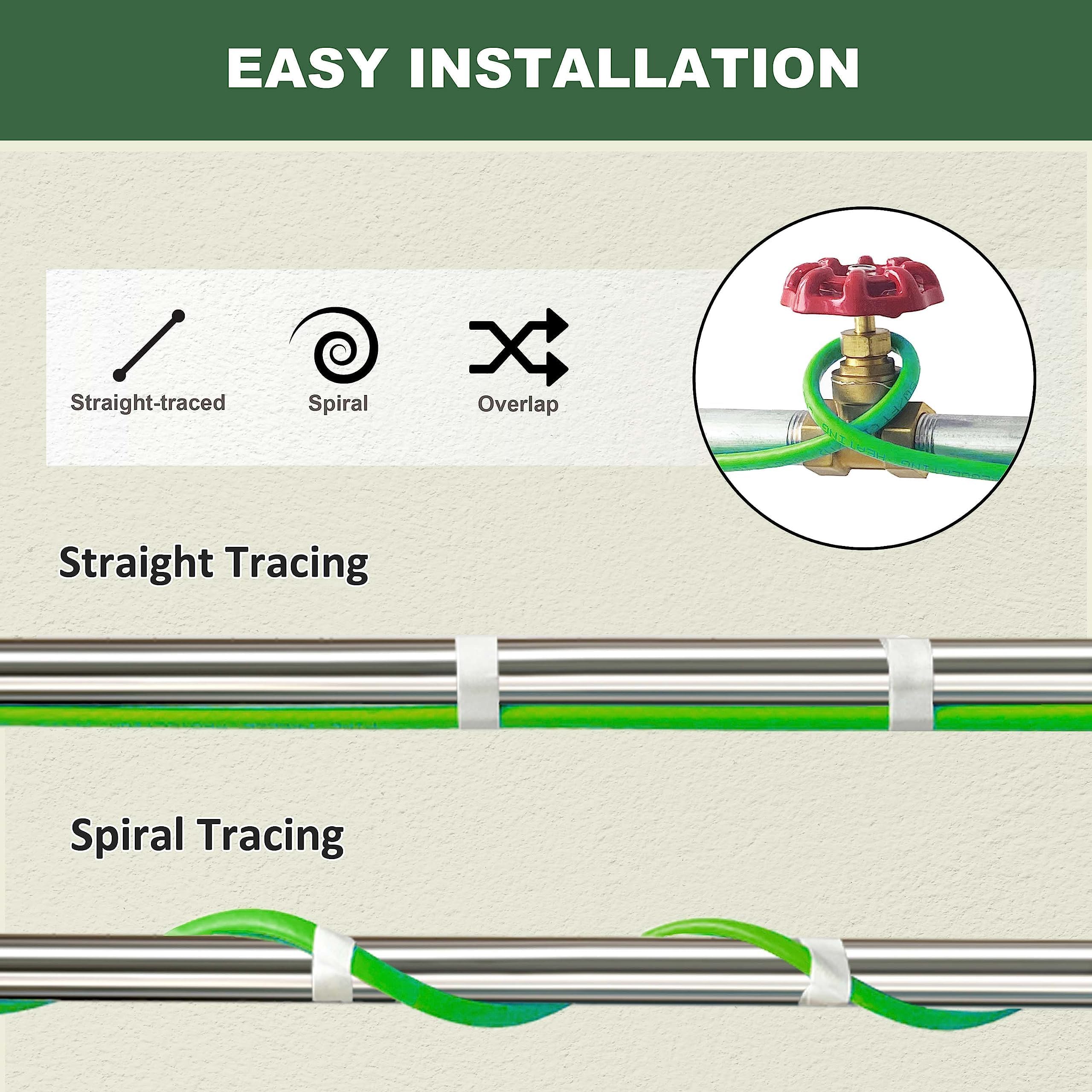MAXKOSKO heat tape on plastic pipe protects home plumbing from cold