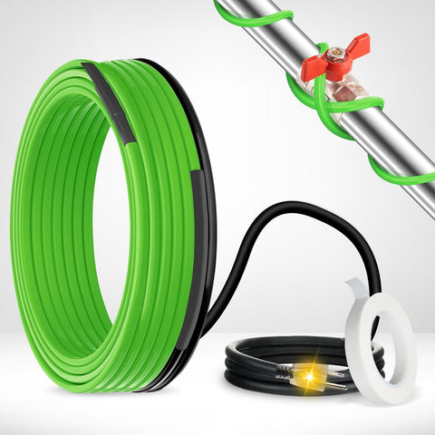MAXKOSKO pipe heat cable 2ft front view provides freeze protection for pipes
