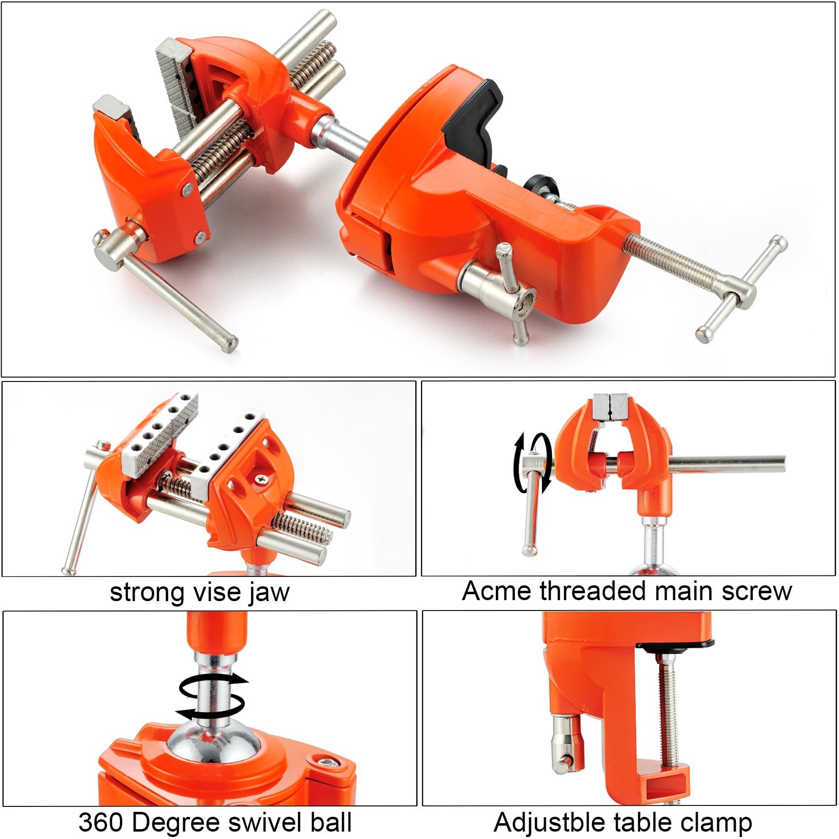 MAXMAN clamp kit included with vise for quick, secure mounting