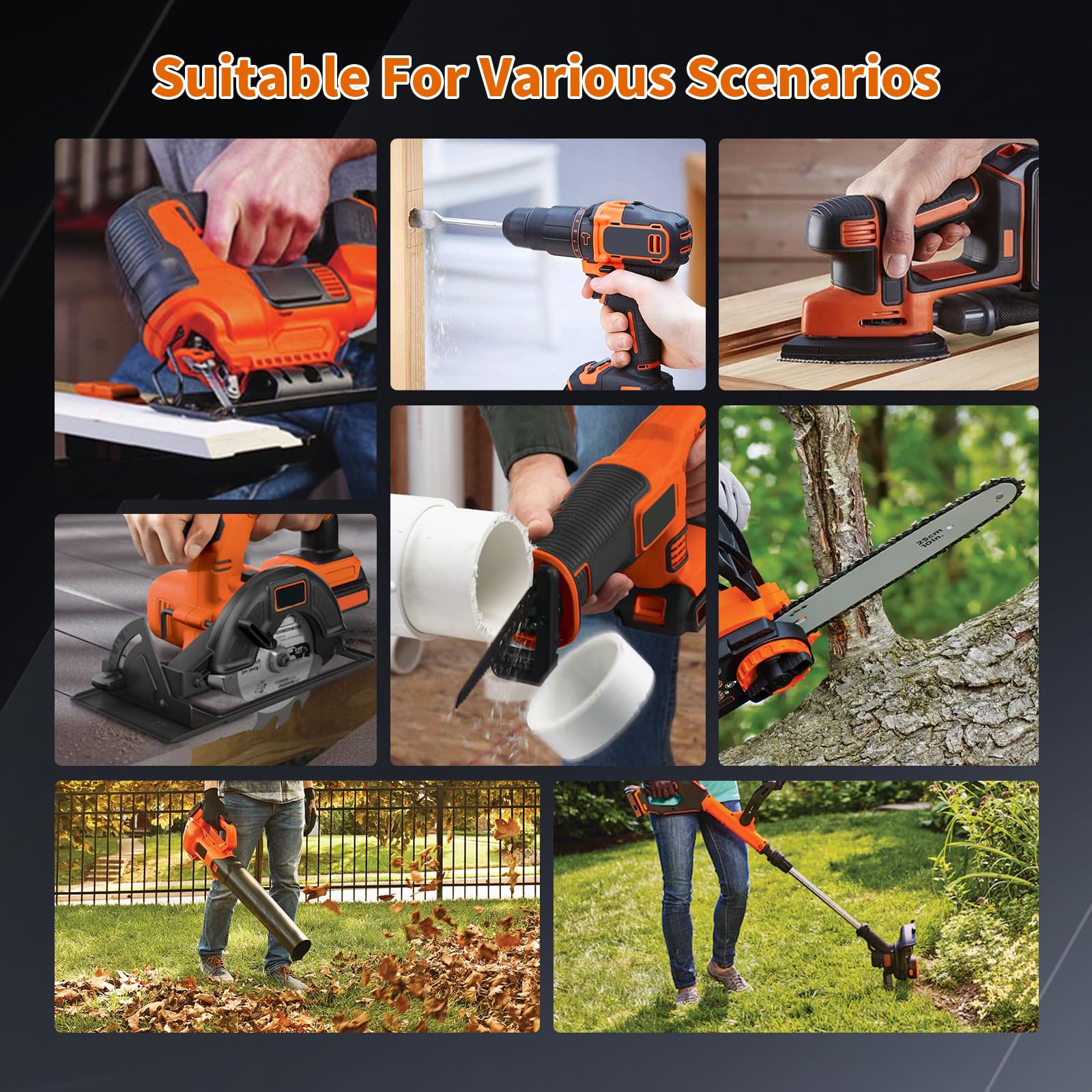 Maxofpowr battery in use powering cordless tools efficiently.