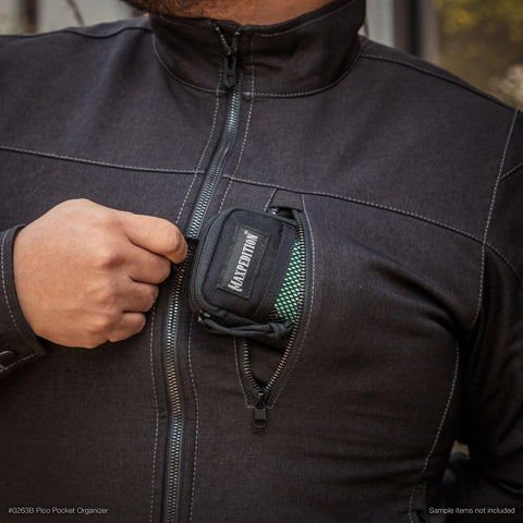 Maxpedition Pico Pocket Organizer reinforced stitching withstands heavy use in the field.