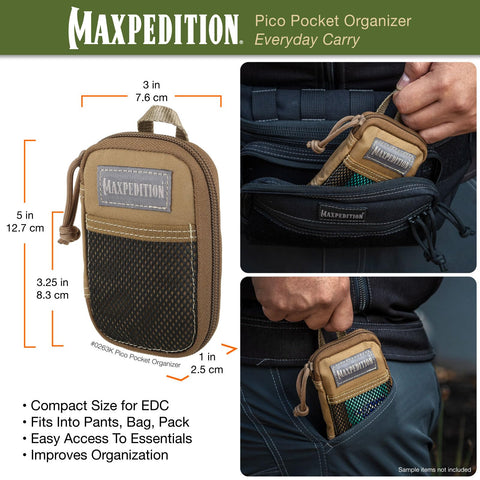 Maxpedition Pico Pocket Organizer durable nylon construction with water resistance