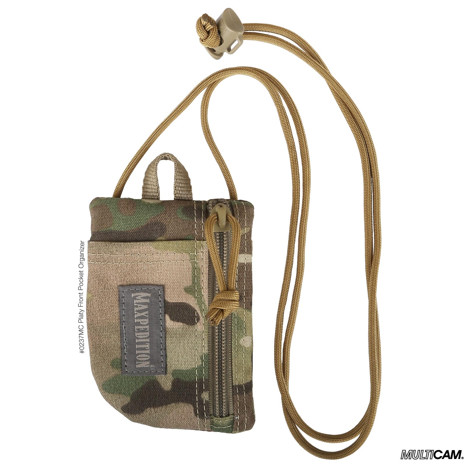 Maxpedition Platy Dual Grommets and Barrel Lock for customizable lanyard.
