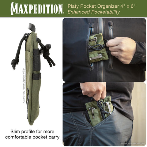 Maxpedition Platy Pocket Organizer dual grommet and barrel lock customize lanyard setup