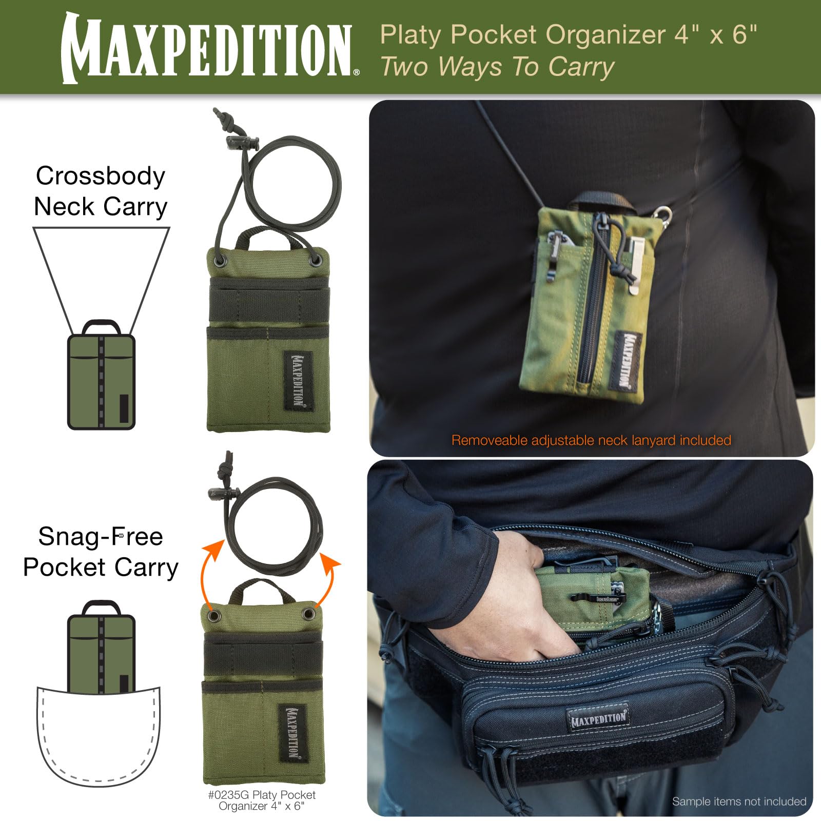 Maxpedition Platy Pocket Organizer shows multiple compartments for tidy tool storage