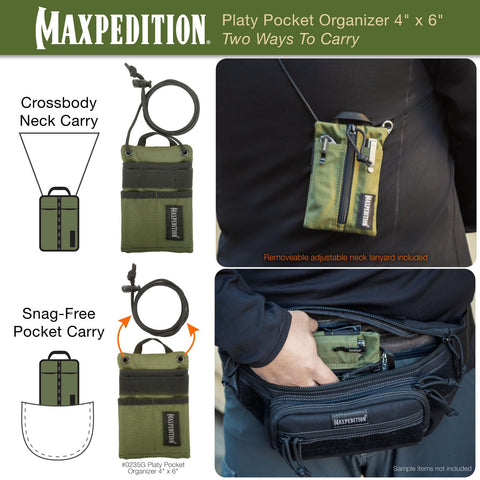 Maxpedition Platy Pocket Organizer shows multiple compartments for tidy tool storage