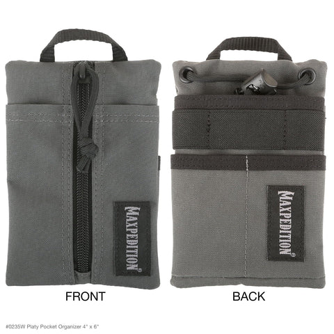 Maxpedition Platy Pocket Organizer compact fit into a pants pocket demonstrates portability.