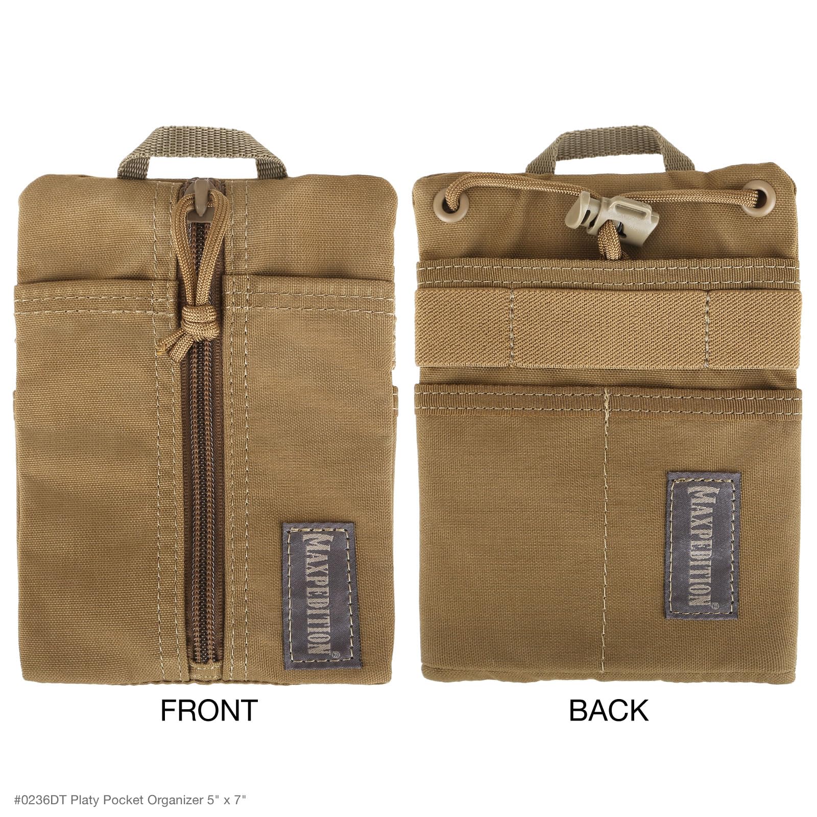 Maxpedition Platy Pocket Organizer reinforced stitching for heavy-use durability.