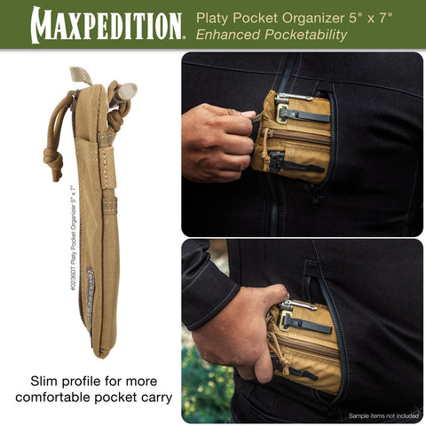 Maxpedition Platy Pocket Organizer durable 500D nylon withstands outdoor use.