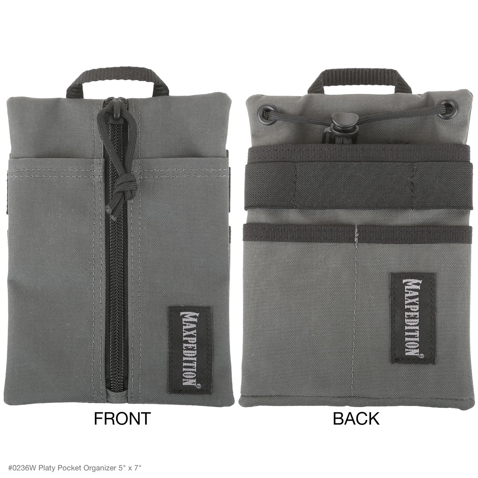 Maxpedition Platy Pocket Organizer highlighting grommet holes for customization.