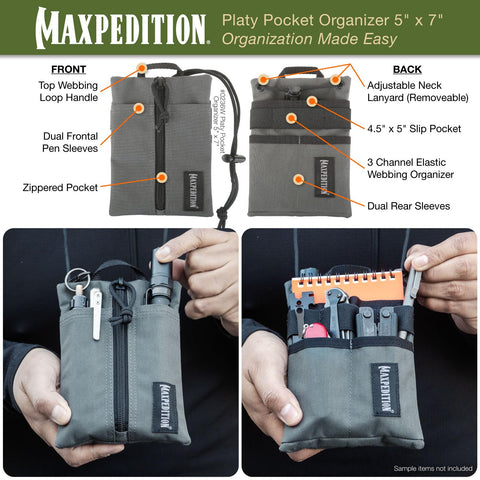 Maxpedition Platy Pocket Organizer with multiple compartments for organized gear.