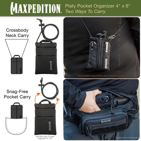 Maxpedition Platy Pocket Organizer top webbing loop for quick grabs
