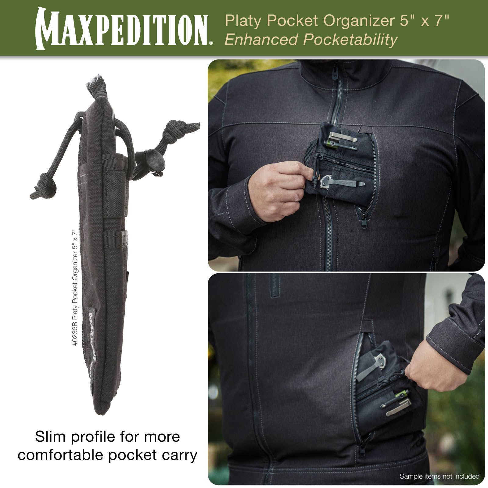 Maxpedition Platy YKK zipper closeup signifies reliable, smooth operation.
