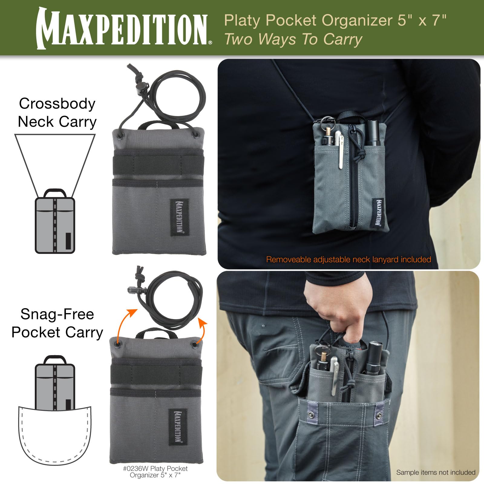 Maxpedition Platy Pocket Organizer with genuine YKK zippers for reliability.