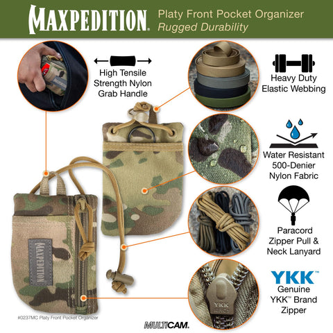 Maxpedition Platy Removable Paracord Lanyard offers versatile carry options.