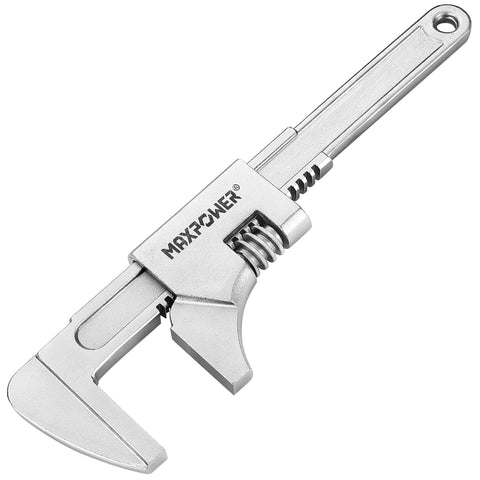 MAXPOWER 11 inch adjustable wrench with slim head reaching tight spaces