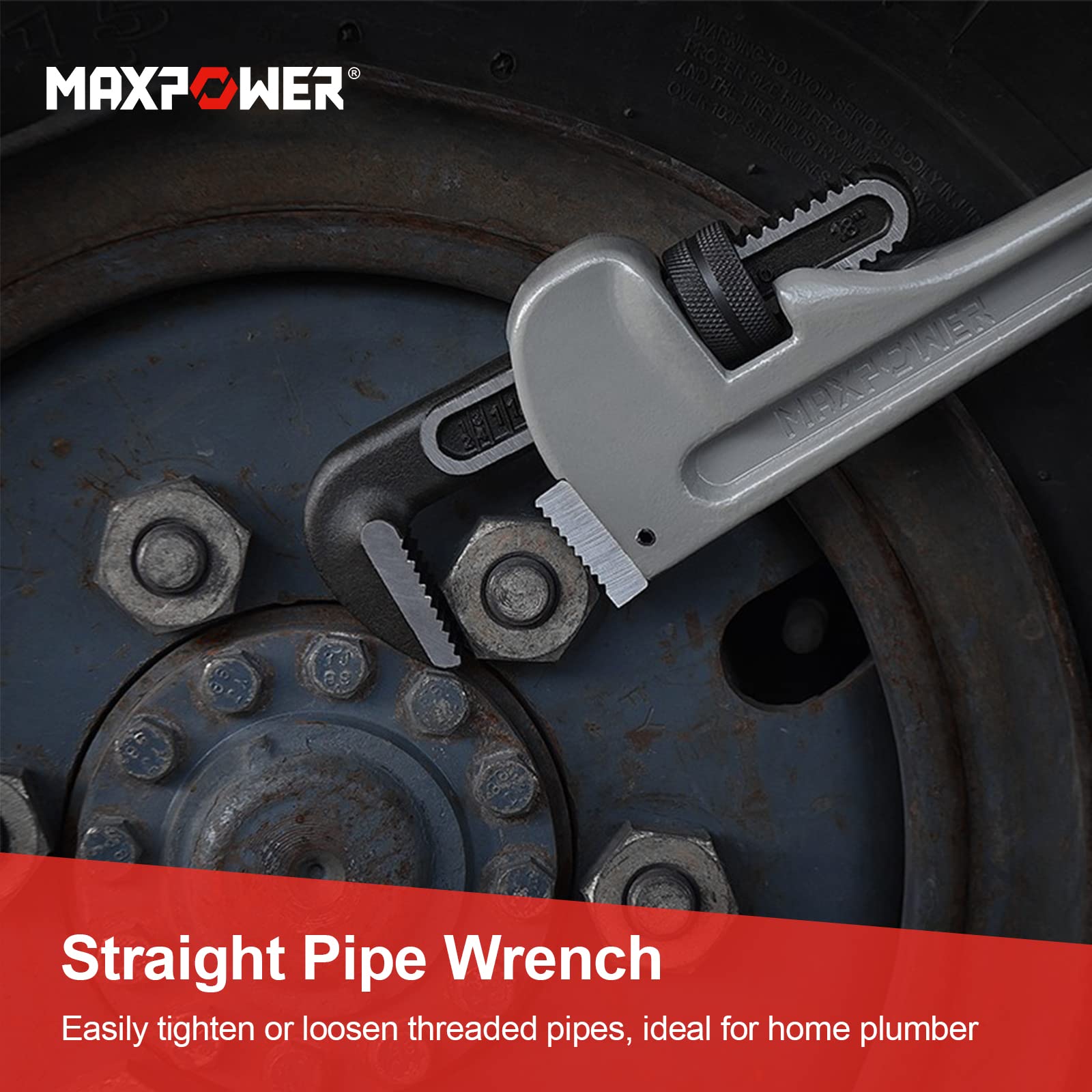 MAXPOWER I-beam handle delivers strong grip and fast adjustments.