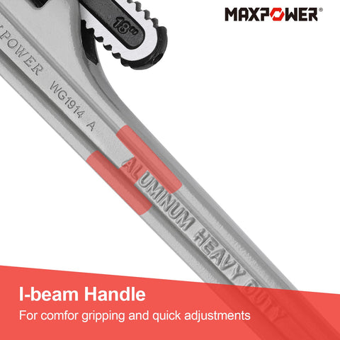 MAXPOWER straight design suits a wide range of pipe work.