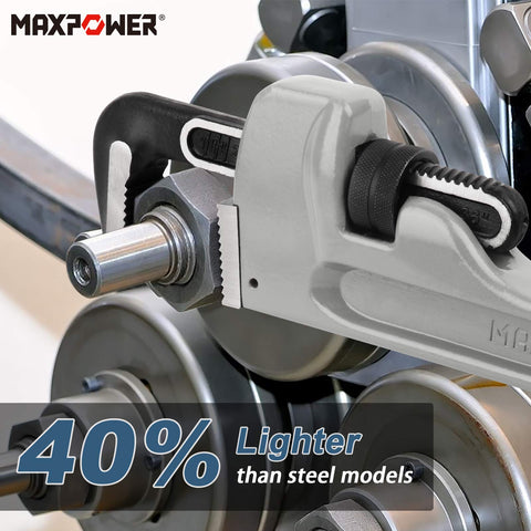 MAXPOWER wrench with open jaw demonstrating wide grip capability